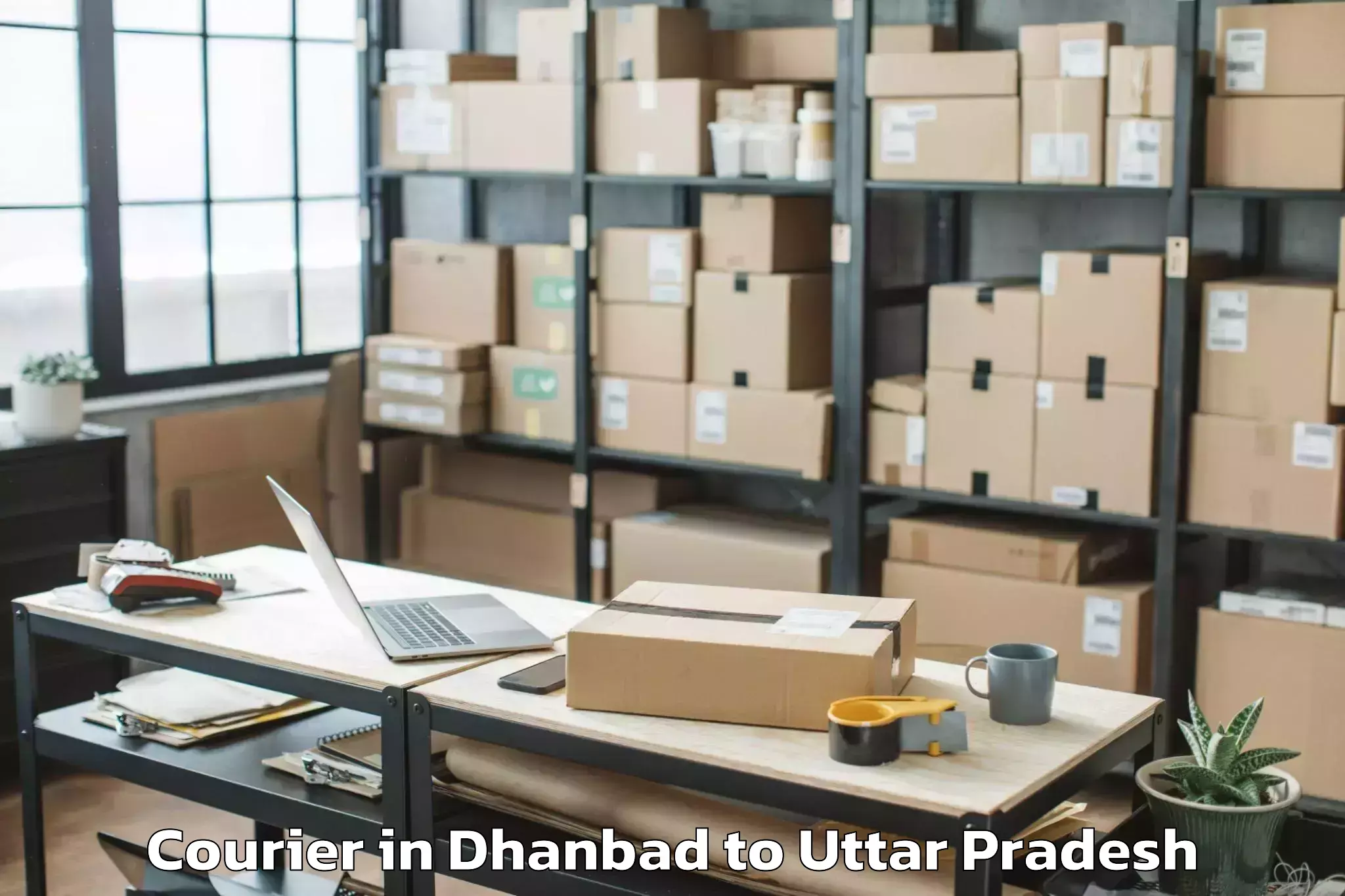 Book Dhanbad to Sasni Courier Online